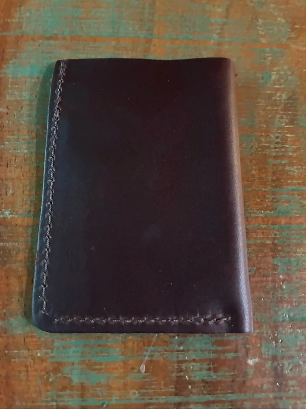Portland Leather Goods Brown Leather Minimalist Card Holder Wallet